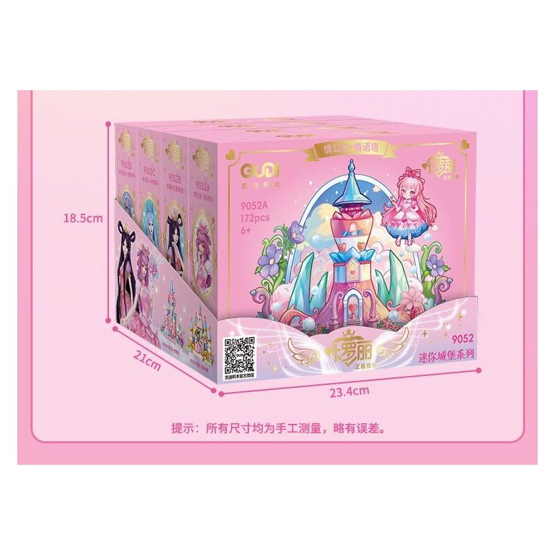 GUDI 9052A 9052B 9052C 9052D YE LUOLI MINI CASTLE 4 MÔ HÌNH bộ đồ chơi xếp lắp ráp ghép mô hình Girl Con Gái