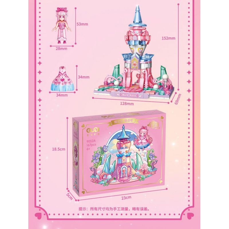 GUDI 9052A 9052B 9052C 9052D YE LUOLI MINI CASTLE 4 MÔ HÌNH bộ đồ chơi xếp lắp ráp ghép mô hình Girl Con Gái