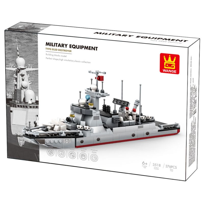 WANGE LIGAO DR.LUCK 3518 TÀU KHU TRỤC TÊN LỬA DẪN ĐƯỜNG bộ đồ chơi xếp lắp ráp ghép mô hình Military Army Quân Sự Bộ Đội 376 khối