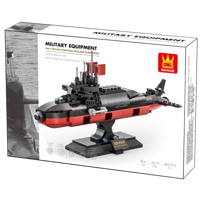 WANGE LIGAO DR.LUCK 3519 TÀU NGẦM HẠT NHÂN CHIẾN TRANH bộ đồ chơi xếp lắp ráp ghép mô hình Military Army Quân Sự Bộ Đội 389 khối