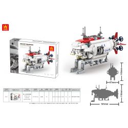 WANGE LIGAO DR.LUCK 3521 TÀU THĂM DÒ LẶN SÂU CÓ NGƯỜI LÁI bộ đồ chơi xếp lắp ráp ghép mô hình Military Army Quân Sự Bộ Đội 412 khối