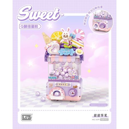 LOZ 1679 MÁY GASHAPON Q DỄ THƯƠNG TIANTIANTAOMI bộ đồ chơi xếp lắp ráp ghép mô hình 428 khối