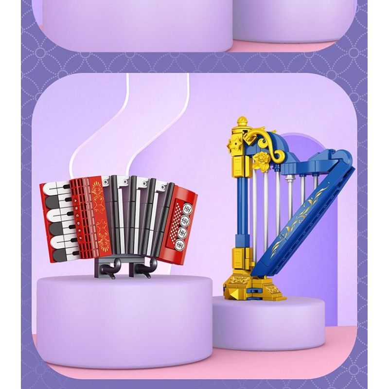 FORANGE FC8133 8133 NHẠC CỤ MINI 6 LOẠI bộ đồ chơi xếp lắp ráp ghép mô hình Creator Sáng Tạo 717 khối