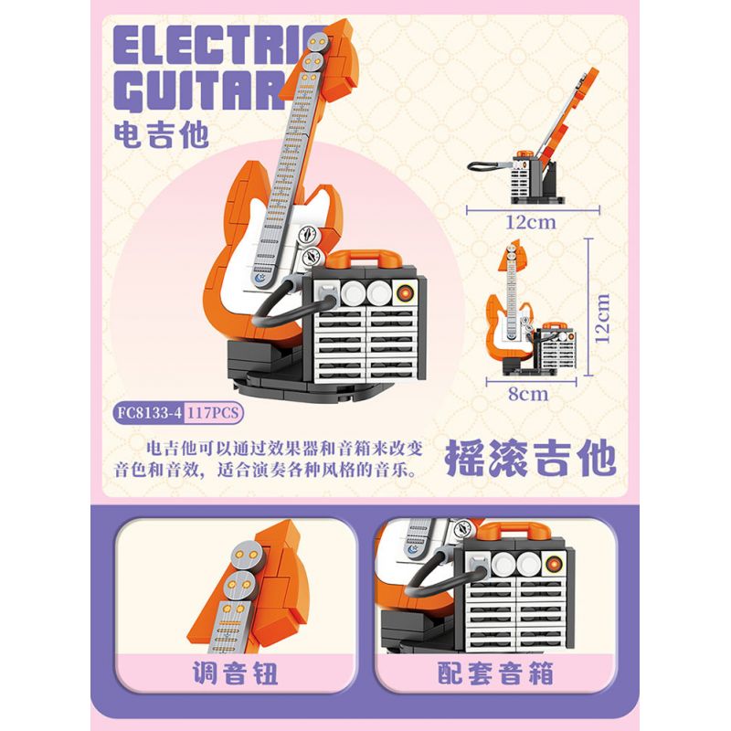 FORANGE FC8133 8133 NHẠC CỤ MINI 6 LOẠI bộ đồ chơi xếp lắp ráp ghép mô hình Creator Sáng Tạo 717 khối