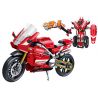 FORANGE FC9306 9306 XE MÁY CHIBIANJI ĐỔI ĐÔI MÀU ĐỎ bộ đồ chơi xếp lắp ráp ghép mô hình Technic ENGINE MORPH Kỹ Thuật Công Nghệ Cao Mô Hình Phương Tiện 594 khối