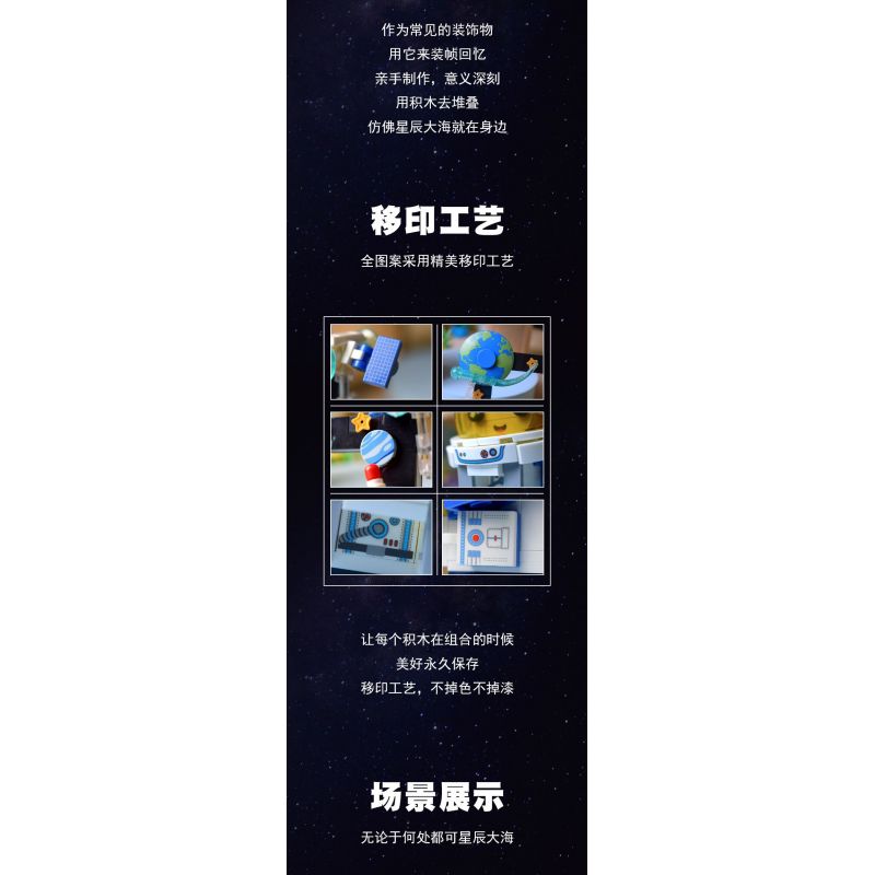 CAYI 12007 KHUNG ẢNH KHÔNG GIAN bộ đồ chơi xếp lắp ráp ghép mô hình SPACE PHOTO FRAME 284 khối