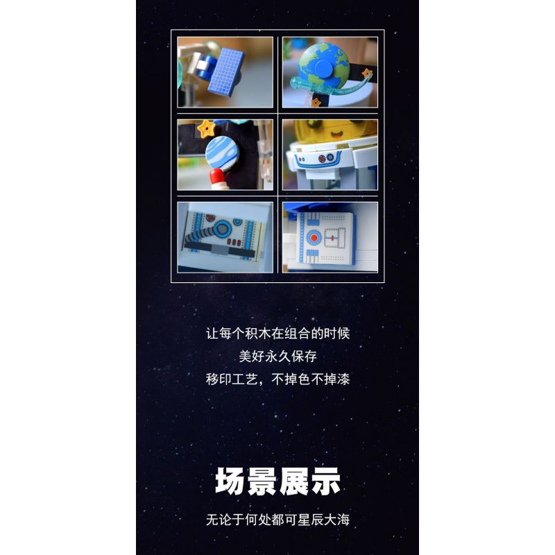 CAYI 12007 KHUNG ẢNH KHÔNG GIAN bộ đồ chơi xếp lắp ráp ghép mô hình SPACE PHOTO FRAME 284 khối