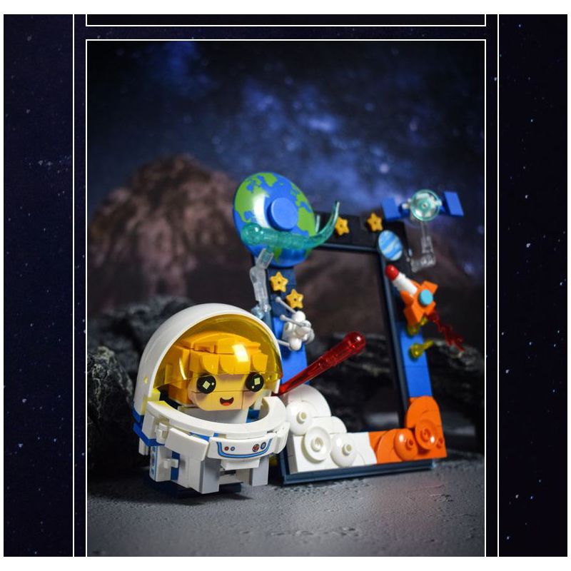 CAYI 12007 KHUNG ẢNH KHÔNG GIAN bộ đồ chơi xếp lắp ráp ghép mô hình SPACE PHOTO FRAME 284 khối