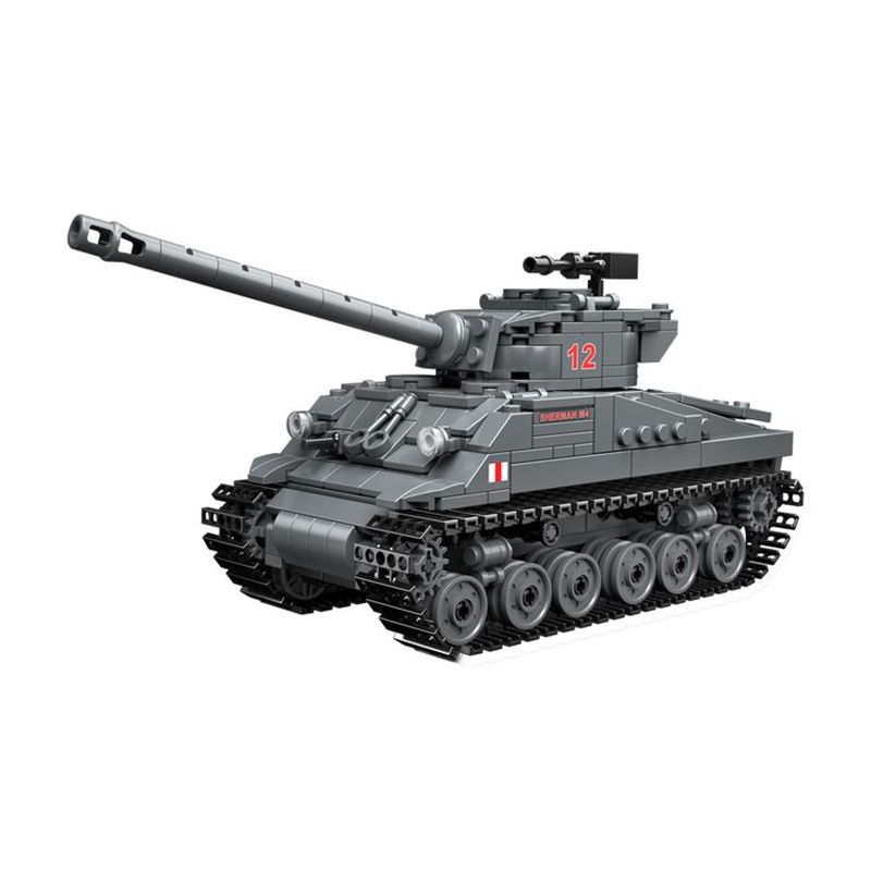 CAYI 6849 non Lego XE TĂNG ĐOM ĐÓM SHERMAN M4 bộ đồ chơi xếp lắp ráp ghép mô hình Military Army Quân Sự Bộ Đội