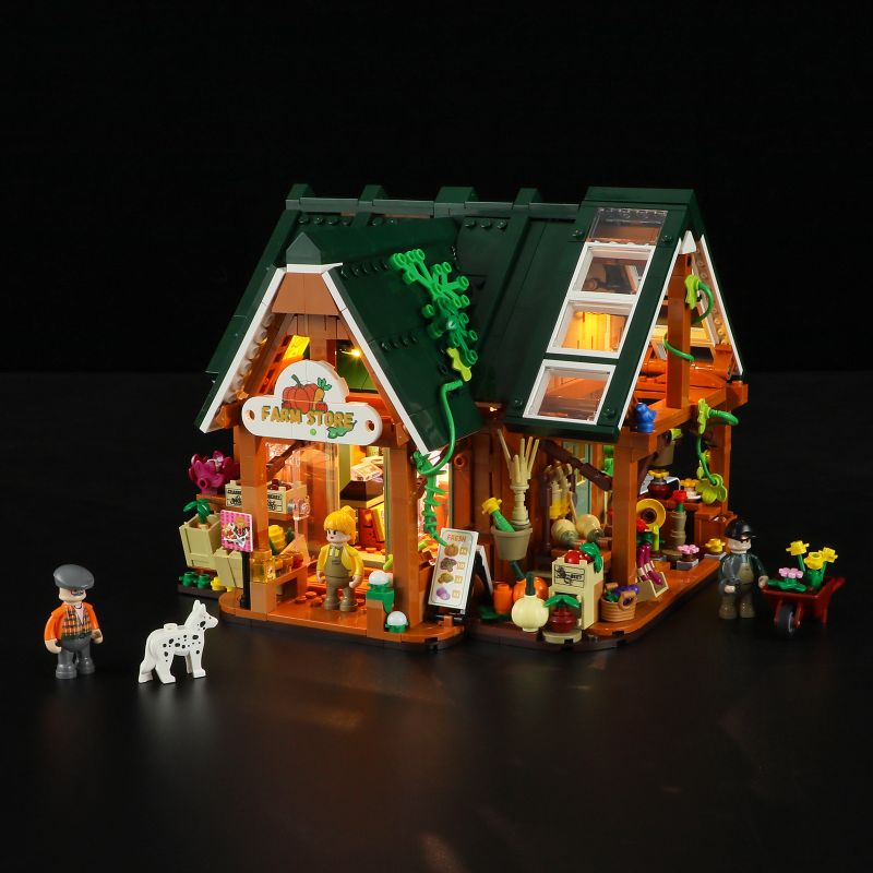 LUMIBRICKS FUNWHOLE F9029 9029 CUỘC SỐNG NÔNG TRẠI CỬA HÀNG SẢN XUẤT bộ đồ chơi xếp lắp ráp ghép mô hình Creator Sáng Tạo 1523 khối