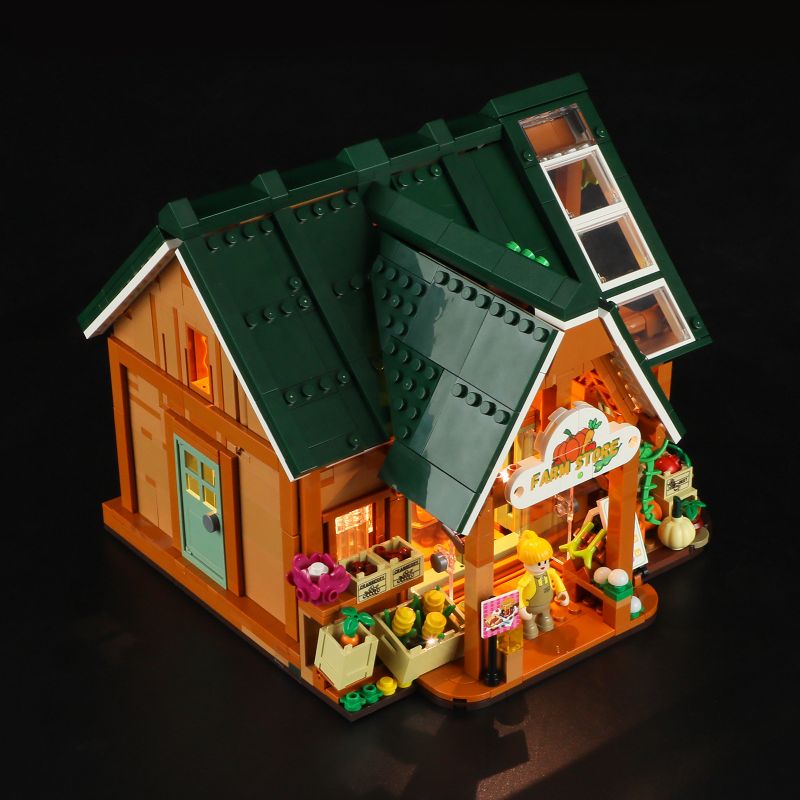 LUMIBRICKS FUNWHOLE F9029 9029 CUỘC SỐNG NÔNG TRẠI CỬA HÀNG SẢN XUẤT bộ đồ chơi xếp lắp ráp ghép mô hình Creator Sáng Tạo 1523 khối