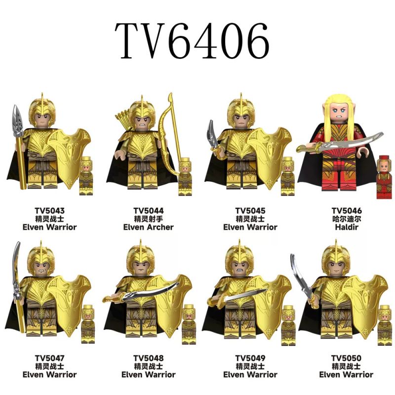 TV 5045 5046 5047 5048 5049 5050 6406 5043 5044 non Lego CHÚA TỂ CỦA NHỮNG CHIẾC NHẪN NHÂN VẬT NHỎ 8 LOẠI bộ đồ chơi xếp lắp ráp ghép mô hình The Lord Of The Rings Chúa Nhẫn