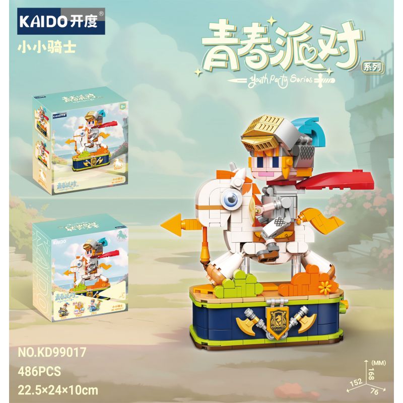 KAIDO KD99017 99017 ĐẢNG THANH NIÊN HIỆP SĨ NHỎ bộ đồ chơi xếp lắp ráp ghép mô hình YOUTH PARTY KNIGHT 486 khối