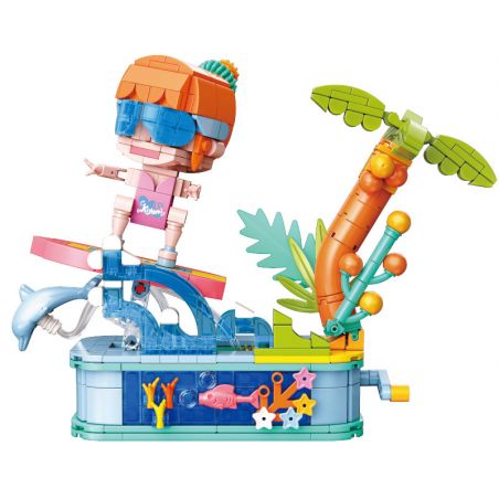 KAIDO KD99020 99020 BỮA TIỆC THANH NIÊN CÔ GÁI LƯỚT SÓNG bộ đồ chơi xếp lắp ráp ghép mô hình YOUTH PARTY SURGING 493 khối