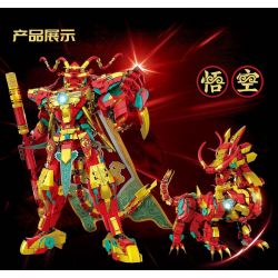 LE YI 62033 HAI PHÉP BIẾN HÌNH NGỘ KHÔNG VÀ KỲ LÂN bộ đồ chơi xếp lắp ráp ghép mô hình 1606 khối