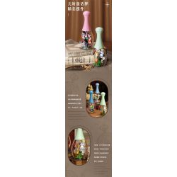 DOMICHA D1307 1307 THỊ TRẤN CỔ TÍCH CHAI VUI NHỘN 4 LOẠI bộ đồ chơi xếp lắp ráp ghép mô hình