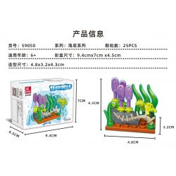 JIESTAR 59050 ĐÁY BIỂN bộ đồ chơi xếp lắp ráp ghép mô hình Creator Sáng Tạo 25 khối
