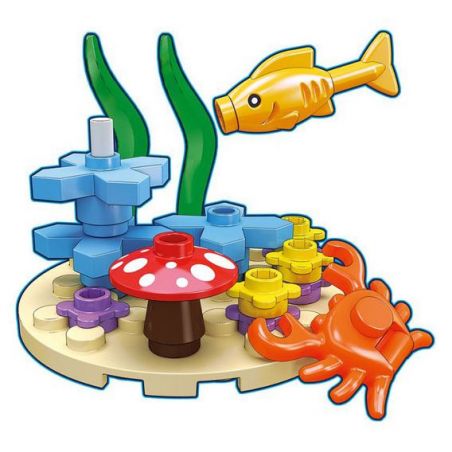 JIESTAR 59056 ĐÁY BIỂN bộ đồ chơi xếp lắp ráp ghép mô hình Creator Sáng Tạo 21 khối