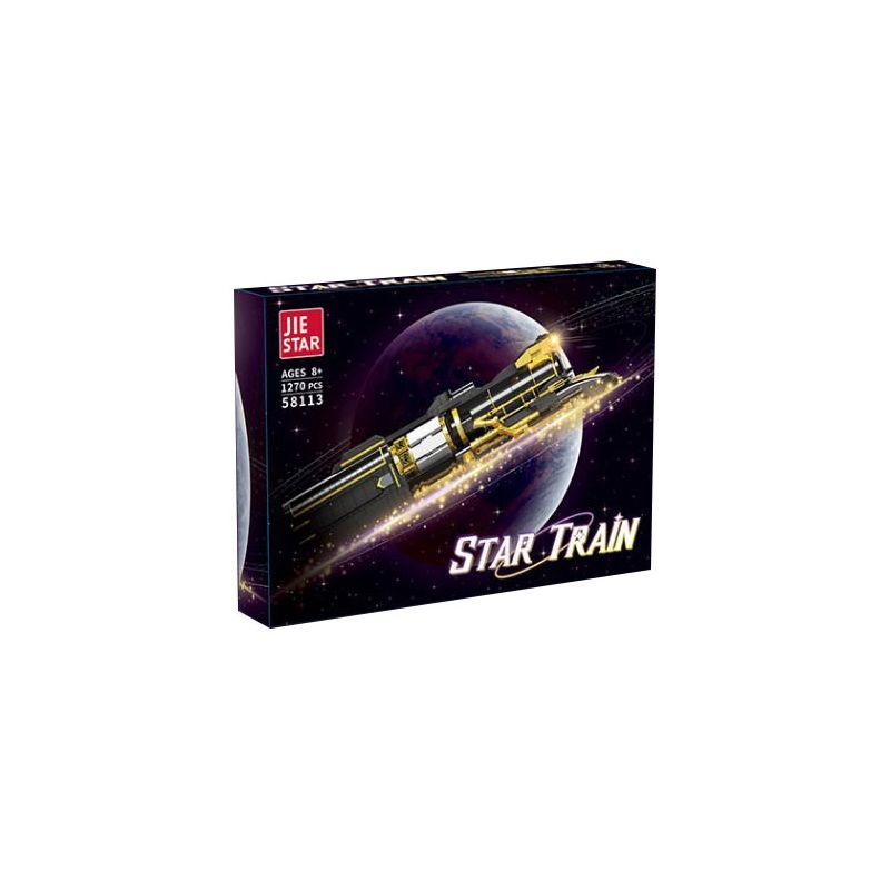 JIESTAR 58113 TÀU MÁI VÒM NGÔI SAO bộ đồ chơi xếp lắp ráp ghép mô hình STAR TRAIN 1270 khối