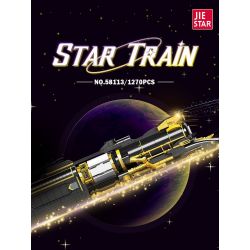 JIESTAR 58113 TÀU MÁI VÒM NGÔI SAO bộ đồ chơi xếp lắp ráp ghép mô hình STAR TRAIN 1270 khối