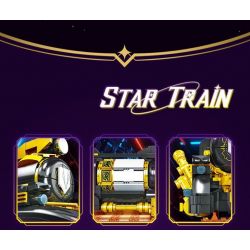 JIESTAR 58113 TÀU MÁI VÒM NGÔI SAO bộ đồ chơi xếp lắp ráp ghép mô hình STAR TRAIN 1270 khối