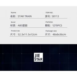 JIESTAR 58113 TÀU MÁI VÒM NGÔI SAO bộ đồ chơi xếp lắp ráp ghép mô hình STAR TRAIN 1270 khối