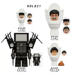 KDL K2160 2160 K2161 2161 K2162 2162 K2163 2163 821 TOILET MAN 4 LOẠI NHÂN VẬT NHỎ bộ đồ chơi xếp lắp ráp ghép mô hình Movie & Game SKIBIDI TOILET Phim Và Trò Chơi