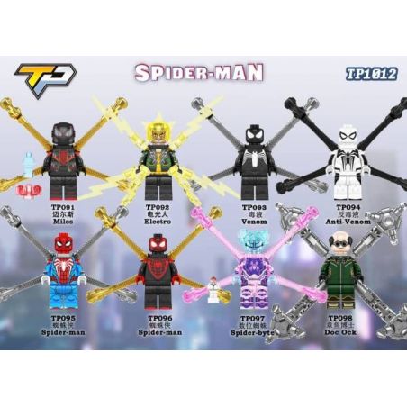 TP 1012 091 092 093 094 095 096 097 098 8 LOẠI NHÂN VẬT NGƯỜI NHỆN bộ đồ chơi xếp lắp ráp ghép mô hình Super Heroes Siêu Nhân Anh Hùng