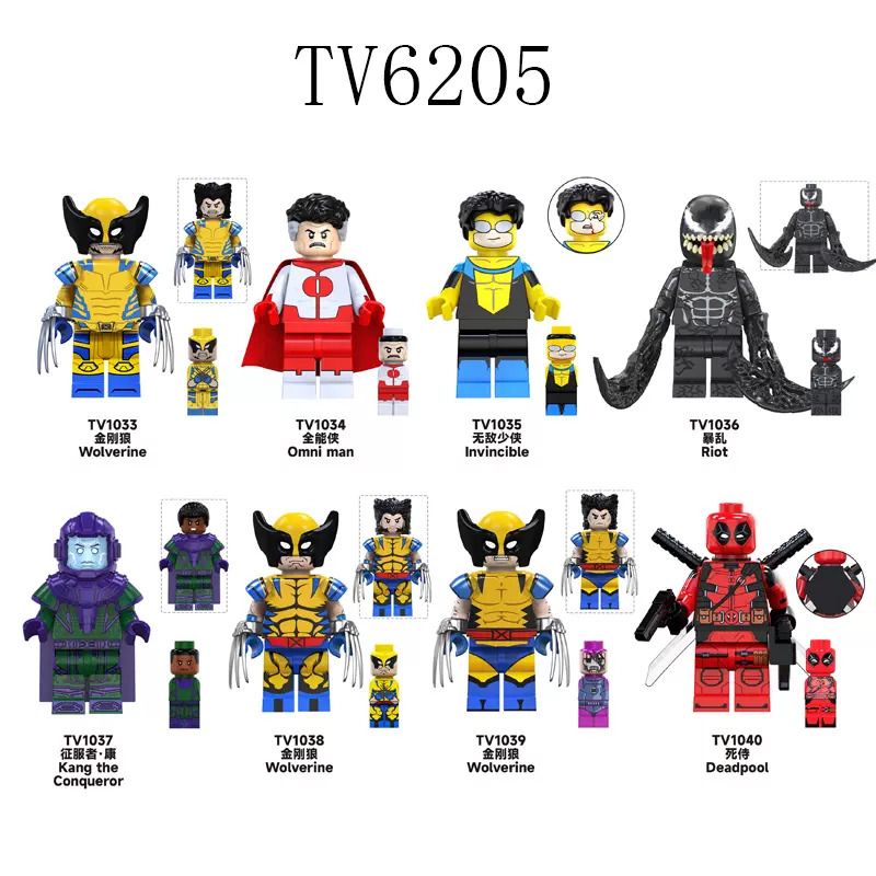 TV 6205 1033 1034 1035 1036 1037 1038 1039 1040 non Lego 8 LOẠI NHÂN VẬT SIÊU ANH HÙNG bộ đồ chơi xếp lắp ráp ghép mô hình Super Heroes Siêu Nhân Anh Hùng