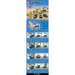 SEMBO 714316 HẠM ĐỘI MÁT MẺ CẢNH OFF-ROAD THỜI GIAN bộ đồ chơi xếp lắp ráp ghép mô hình Racers Đua Tốc Độ 268 khối