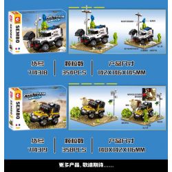 SEMBO 714319 HẠM ĐỘI THÚ VỊ CẢNH OFF-ROAD CỦA WRANGLER bộ đồ chơi xếp lắp ráp ghép mô hình Racers Đua Tốc Độ 358 khối