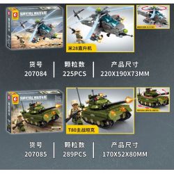 SEMBO 207084 CHIẾN TRANH SINH TỒN TRỰC THĂNG MI-28 bộ đồ chơi xếp lắp ráp ghép mô hình Military Army MI 28 HELICOPTER Quân Sự Bộ Đội 225 khối