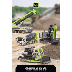 SEMBO 705114 ZOOMLION CẦN CẨU bộ đồ chơi xếp lắp ráp ghép mô hình ZOOMLION TRUCK CRANE 332 khối