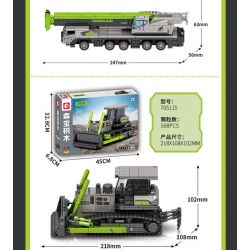 SEMBO 705114 ZOOMLION CẦN CẨU bộ đồ chơi xếp lắp ráp ghép mô hình ZOOMLION TRUCK CRANE 332 khối