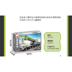 SEMBO 705114 ZOOMLION CẦN CẨU bộ đồ chơi xếp lắp ráp ghép mô hình ZOOMLION TRUCK CRANE 332 khối