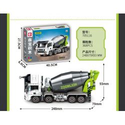 SEMBO 705115 ZOOMLION MÁY ỦI bộ đồ chơi xếp lắp ráp ghép mô hình ZOOMLION BULLDOZER 568 khối