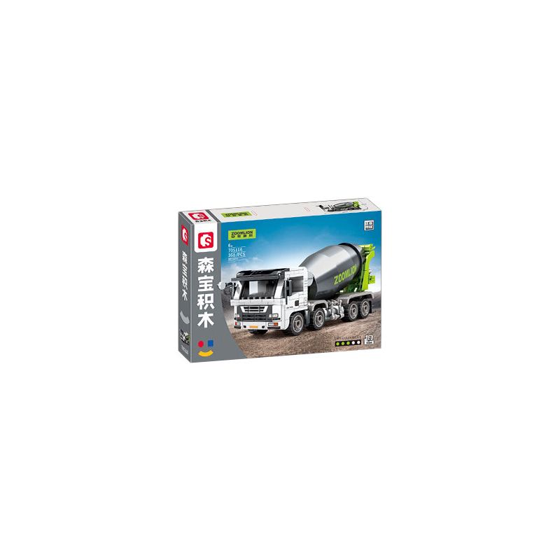 SEMBO 705116 ZOOMLION XE TRỘN BÊ TÔNG bộ đồ chơi xếp lắp ráp ghép mô hình ZOOMLION TRUCK MIXER 368 khối