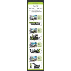 SEMBO 705116 ZOOMLION XE TRỘN BÊ TÔNG bộ đồ chơi xếp lắp ráp ghép mô hình ZOOMLION TRUCK MIXER 368 khối