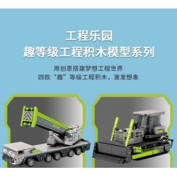 SEMBO 705117 ZOOMLION MÁY XÚC bộ đồ chơi xếp lắp ráp ghép mô hình ZOOMLION EXCAVATOR 664 khối