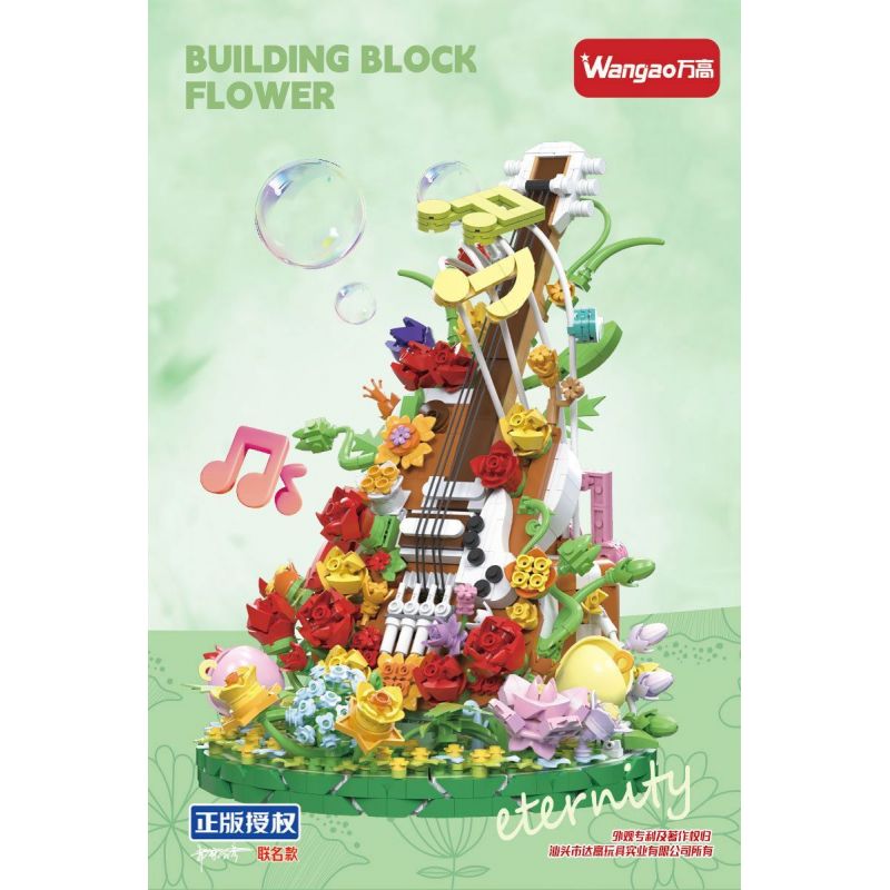 WANGAO 288014 HOA ĐÀN GUITAR bộ đồ chơi xếp lắp ráp ghép mô hình Creator Sáng Tạo