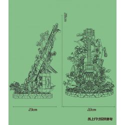 WANGAO 288014 HOA ĐÀN GUITAR bộ đồ chơi xếp lắp ráp ghép mô hình Creator Sáng Tạo