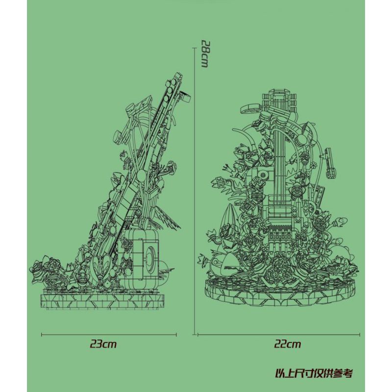 WANGAO 288014 HOA ĐÀN GUITAR bộ đồ chơi xếp lắp ráp ghép mô hình Creator Sáng Tạo