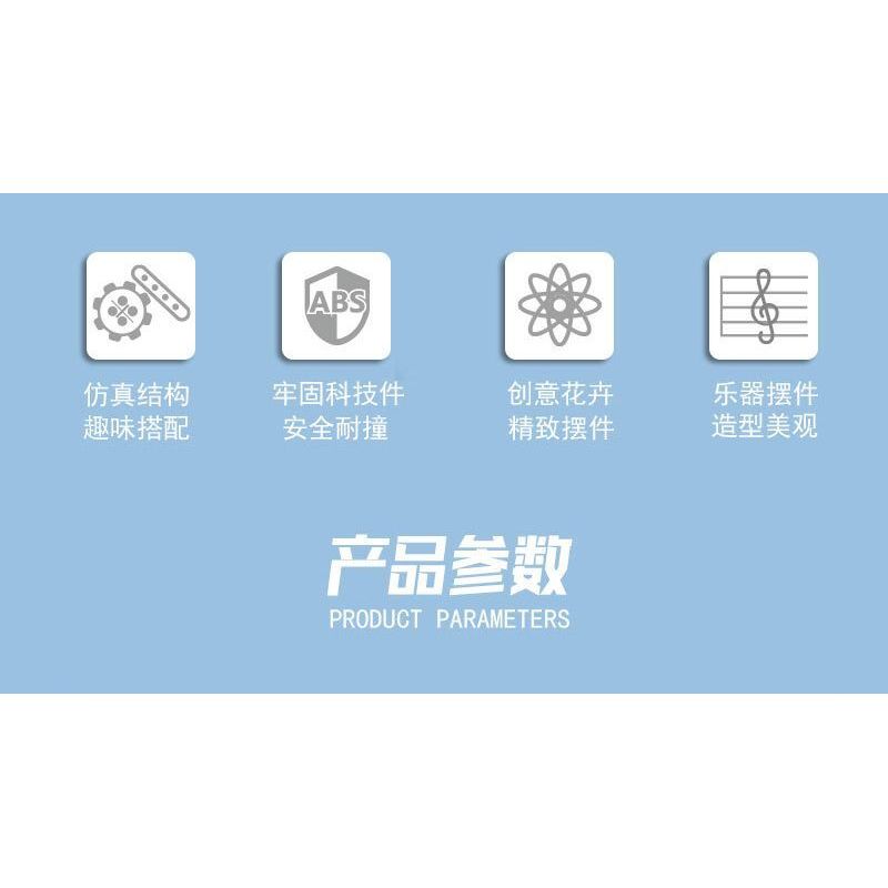 WANGAO 288015 HOA KÈN SAXOPHONE bộ đồ chơi xếp lắp ráp ghép mô hình Creator Sáng Tạo