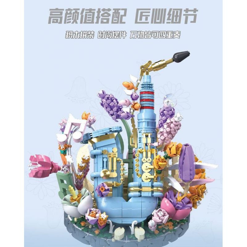 WANGAO 288015 HOA KÈN SAXOPHONE bộ đồ chơi xếp lắp ráp ghép mô hình Creator Sáng Tạo