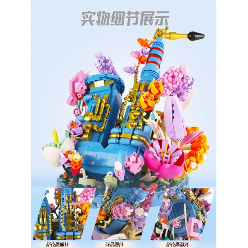 WANGAO 288015 HOA KÈN SAXOPHONE bộ đồ chơi xếp lắp ráp ghép mô hình Creator Sáng Tạo