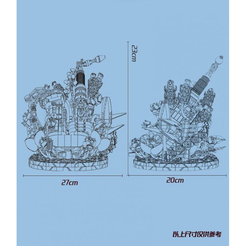 WANGAO 288015 HOA KÈN SAXOPHONE bộ đồ chơi xếp lắp ráp ghép mô hình Creator Sáng Tạo