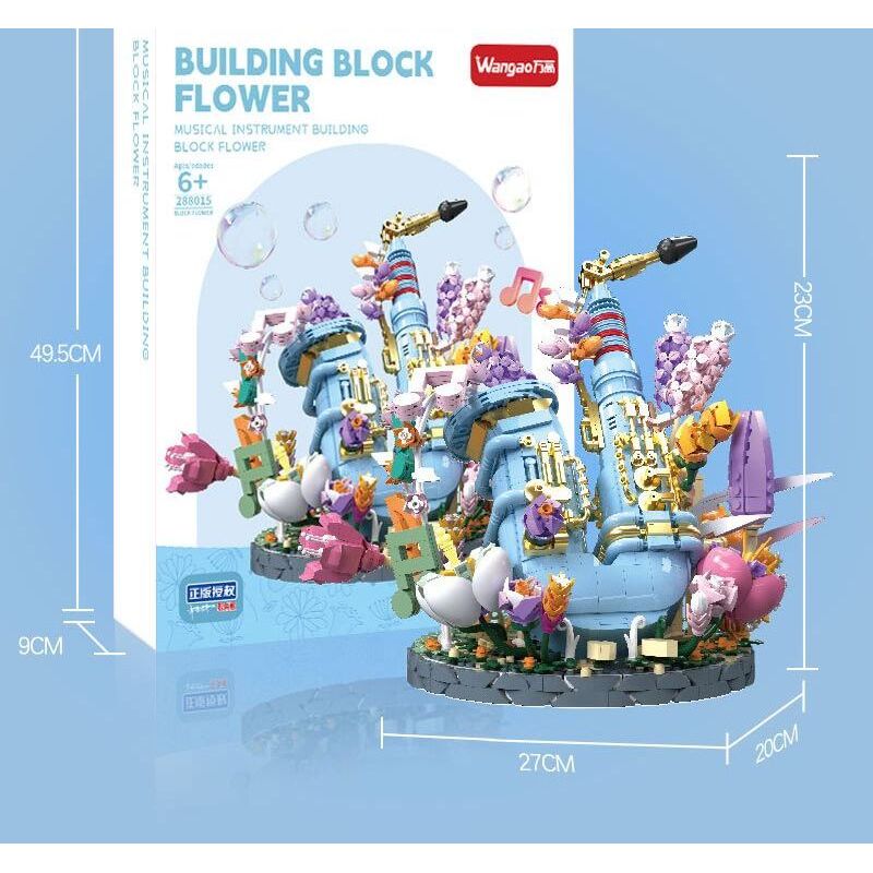 WANGAO 288015 HOA KÈN SAXOPHONE bộ đồ chơi xếp lắp ráp ghép mô hình Creator Sáng Tạo