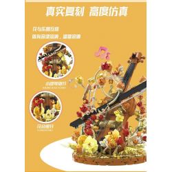 WANGAO 288016 HOA VIOLON bộ đồ chơi xếp lắp ráp ghép mô hình Creator Sáng Tạo