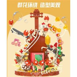 WANGAO 288016 HOA VIOLON bộ đồ chơi xếp lắp ráp ghép mô hình Creator Sáng Tạo