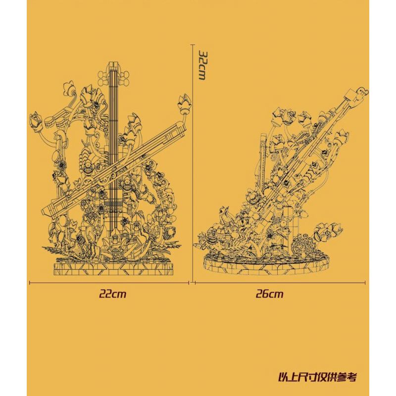 WANGAO 288016 HOA VIOLON bộ đồ chơi xếp lắp ráp ghép mô hình Creator Sáng Tạo